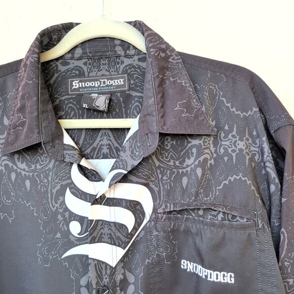 VTG 90's Snoop Dogg Hip Hop Rare Button Up Men's Shirt Size XL Streetwear - Picture 2 of 8